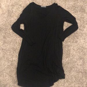 Black Long sleeve dress detailed neckline-size L